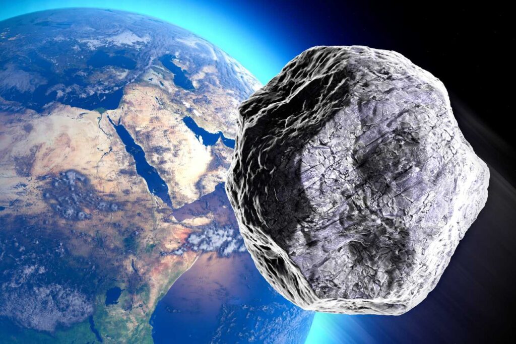 "Corpo rochoso que passou perto da Terra em 2024, monitorado por cientistas para estudar sua trajetória e características."
